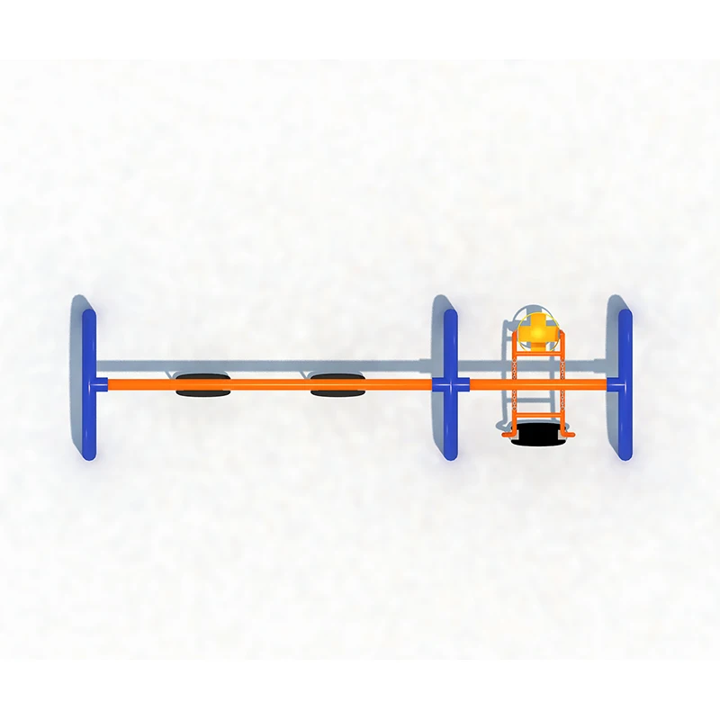 Double swing outdoor playground amusement park swing children garden toys kids game equipment