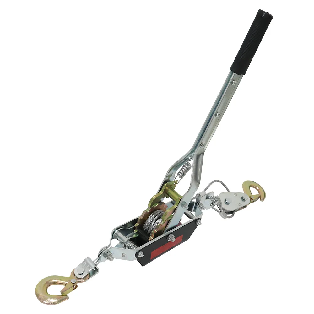 WOVI fabrication  2t Hand Puller Winch Galvanized Wire Rope Puller Log Pull Winch