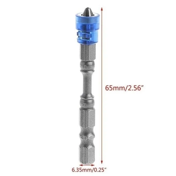 5 Pieces 65mm Single Head Magnetic Screwdriver Bit Anti-Slip Hex PH2 Electric Screw Driver Set