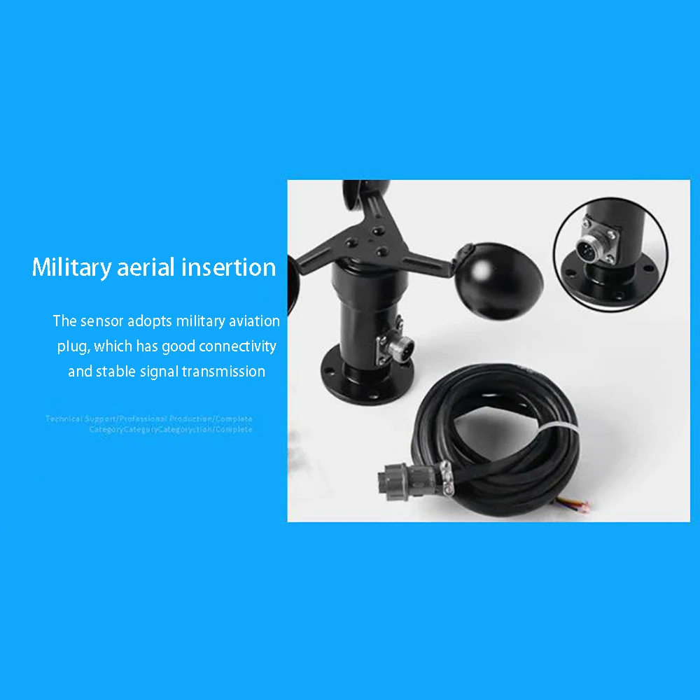 Outdoor Detection Wind Speed Anemometer Pulse Signal Output Aluminum Alloy Sensor Meteorological Monitoring Project Construction