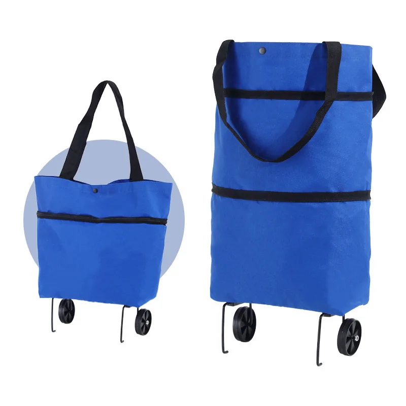 hot sale Factory customized folding grocery trolley shopping bags wheels vegetable bag