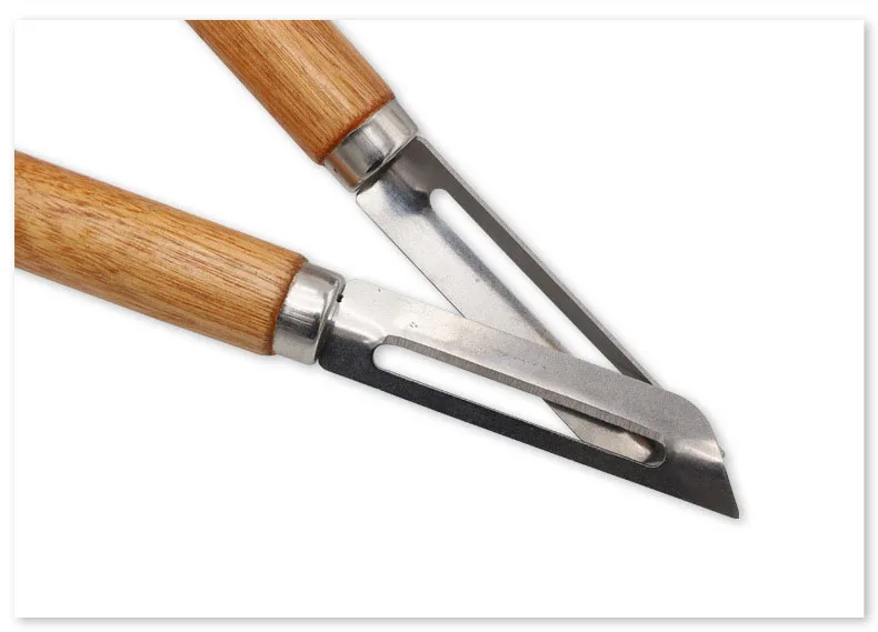 F1-519 Multifunctional stainless steel kitchen paring knife with wooden handle fruit knives