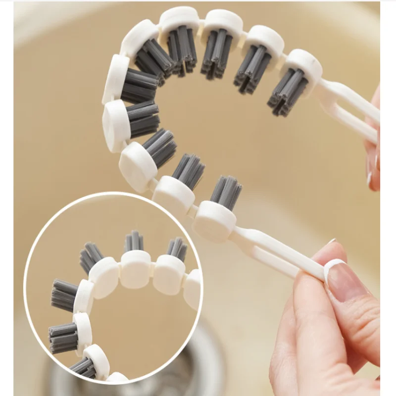 Manufacturer Ningbo Kitchen Cleaning Tool Glass Water Cup Tea Cup Brush Fruit Vegetable Flexible cleaning brush Home accessories