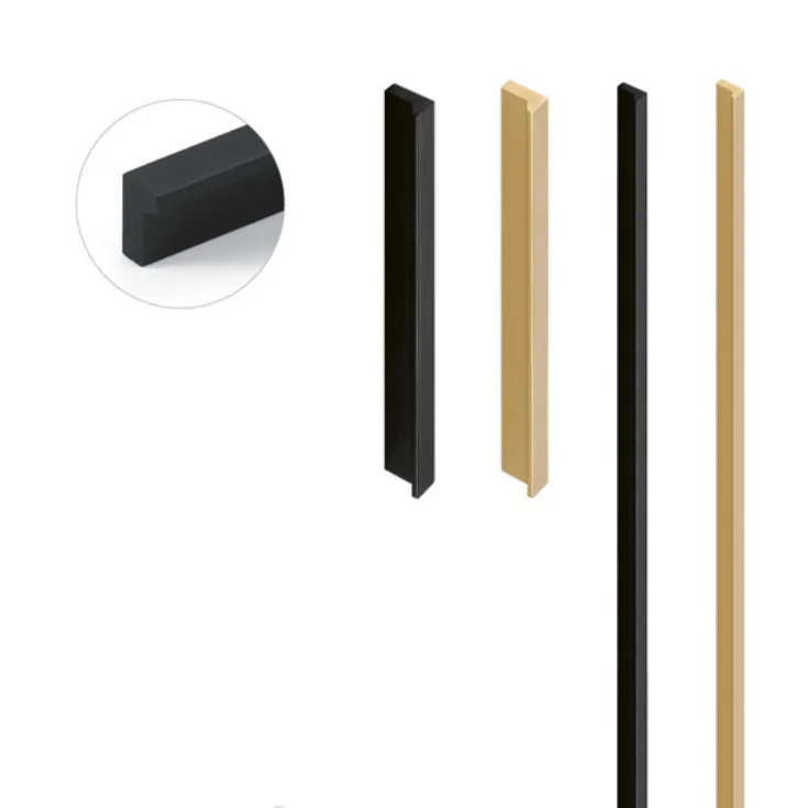 Modern Long Furniture Handles Pull Aluminum 1 Meter Matt Gold Black Wardrobe Cupboard Door Handle