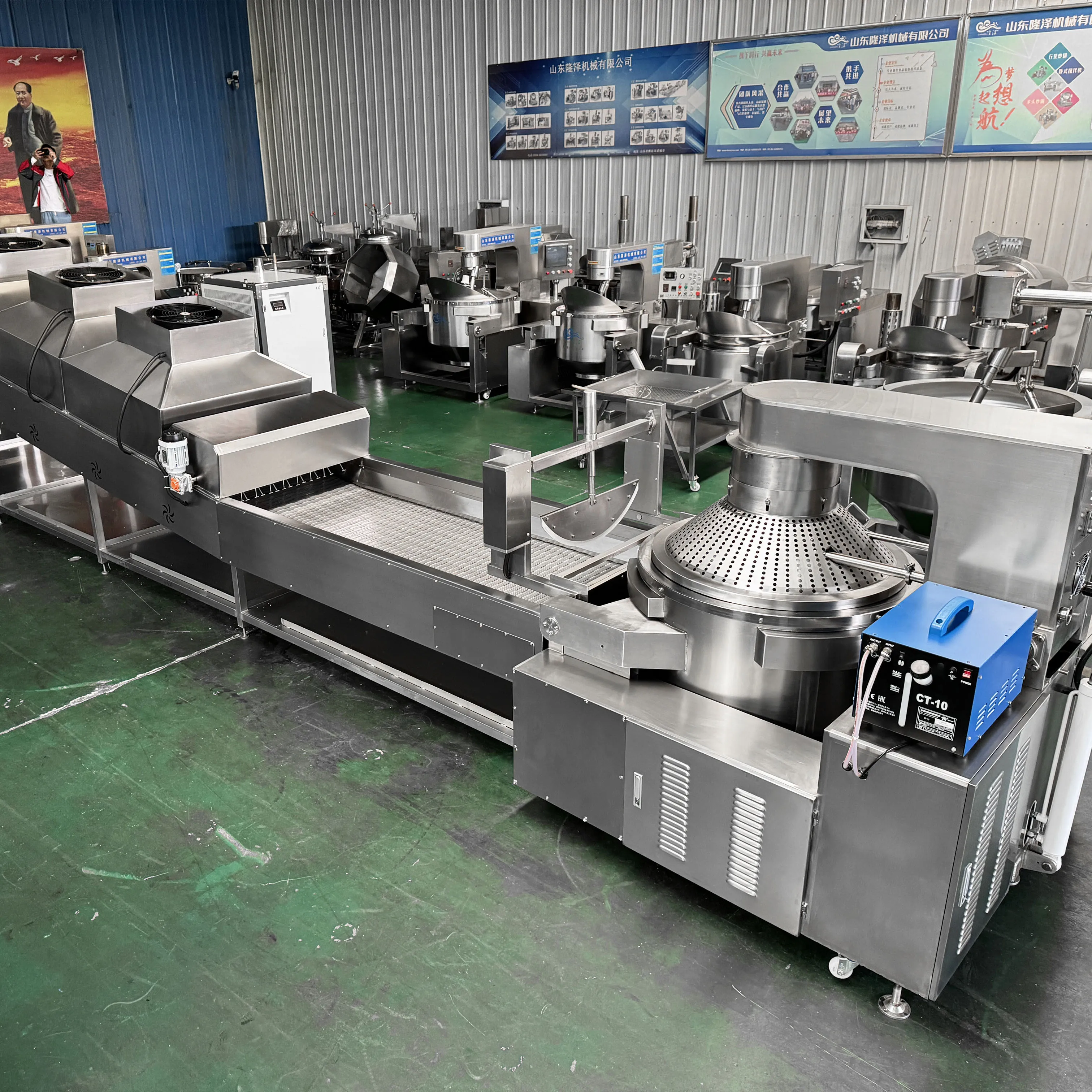 Big Capacity Commercial Automatic Caramel Gas Popcorn Making Machine Popcorn Production Line for Sale