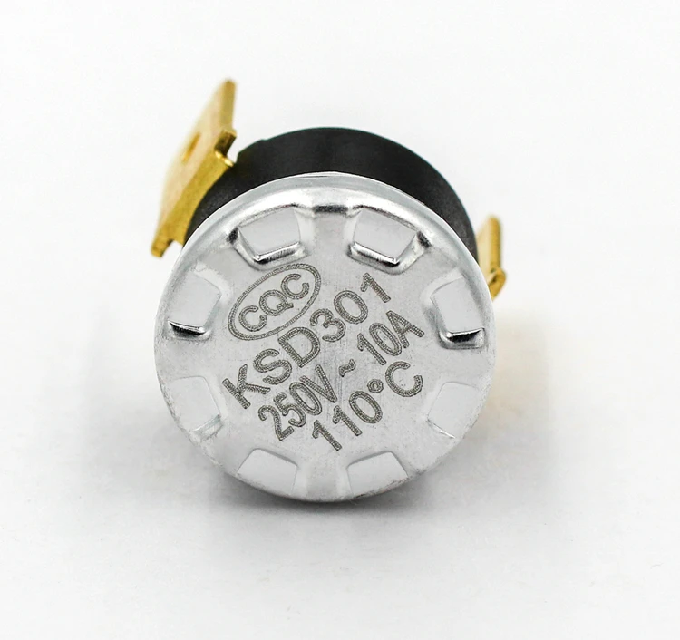 High Temperture Auto Reset Type Thermal Fuse Bimetallic Water Dispenser Thermostat KSD301 250V 10A