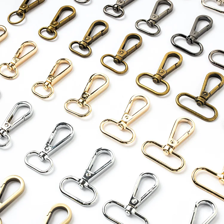 Alloy Spring Swivel Lobster Clasp Handbag Strap Buckle Metal Swivel Snap Hook Bag Accessories For Bags