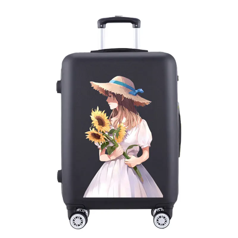 Custom 16 18 20Inch Kids Luggage Cabin Size Suitcase UV Printing School Bag Fashion Portable Carry on Luggage