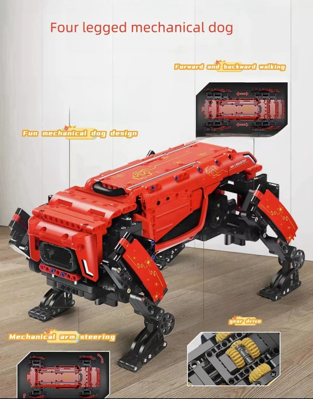 mechanical dog Building block programming educational robot   Compatible with LEGOing  steam  Education building blocks