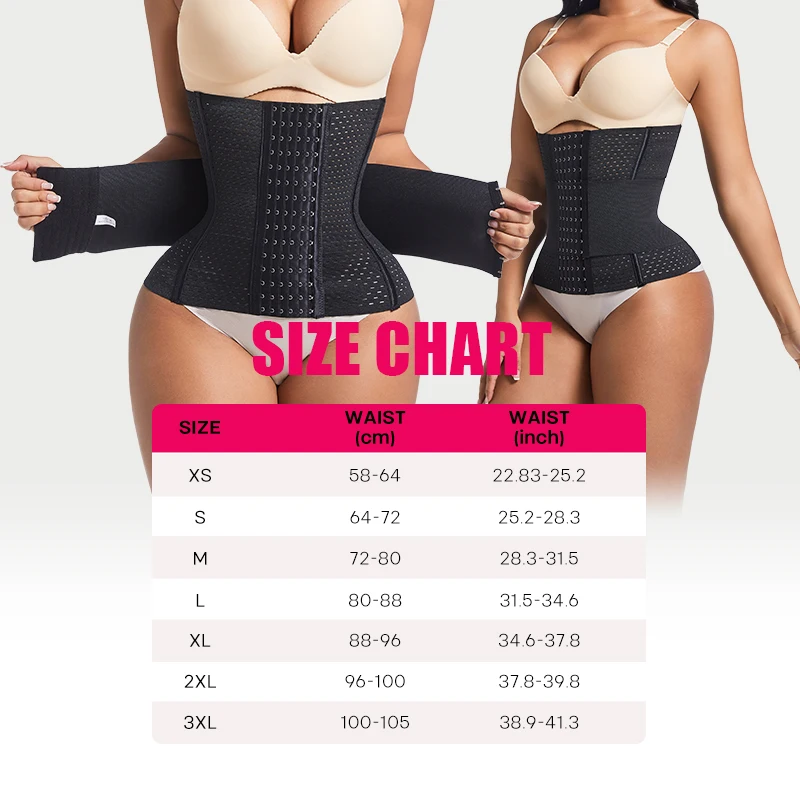 Fajas Colombianas Double Compression Waist Trainer Adjustable Zipper And Hook-Eyes Bone Women Body Shaper Flat Belly Corset
