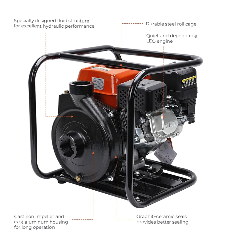 LEO LGP20i-A 6.5HP 2 Inch Petrol Gasoline Engine Clean Water Pump