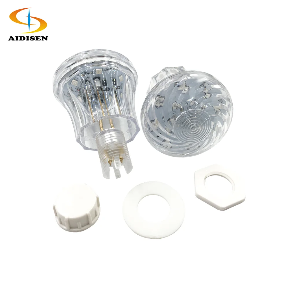  60mm pre programmed ip65 24v rgb led light cabochon cover turbo amusement