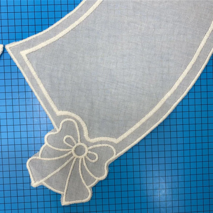 MSBJ0394 Stock Hot Sale Beautiful  Cotton  Hollow-out Water Soluble Lace  Embroidery Neckline