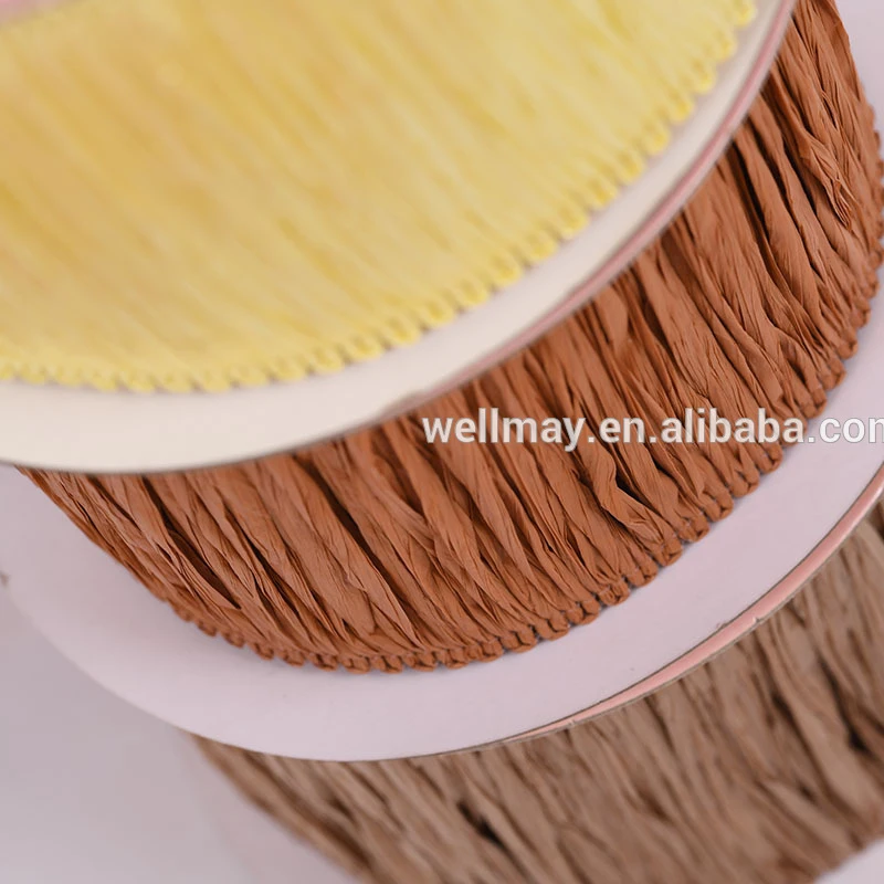 
raffia fringe trimming 