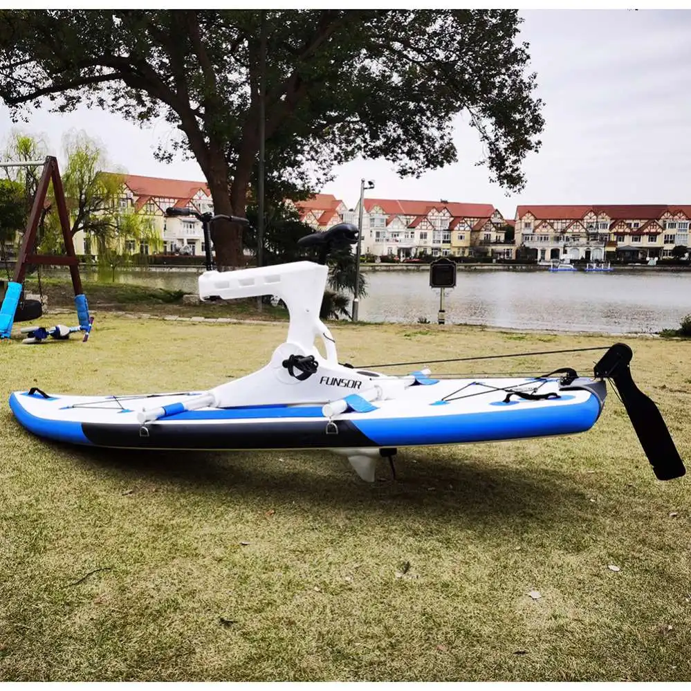 1 Person Racing Surfboard Outdoor Fitness Ocean Adventure Double People Aqua Bicycle Sports Inflatable Floating SUP Water Bike