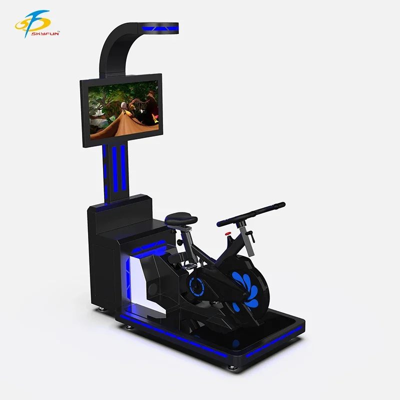 Motion Platform Computer Screen Cycle Game Electric Racing Car Vr Bicycle Simulator Game Machine