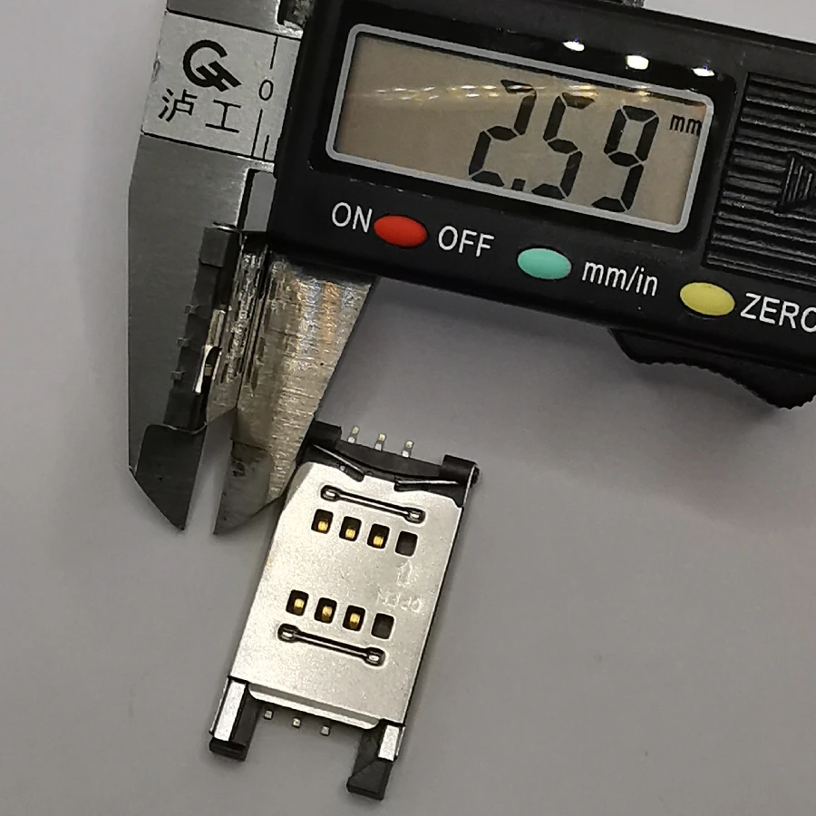 High quality 2FF sim card reader iron shell flip type 6pin sim card slot smart card reader slot