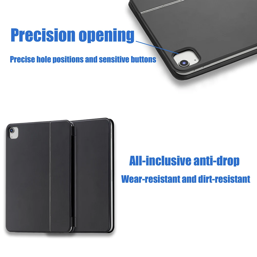 Bluetooth Magic Trackpad Keyboard Mouse Case For iPad Air 5 4 10.9 Pro 11 2021 2020 2018 Russian Arabic Hebrew Spanish Keyboard