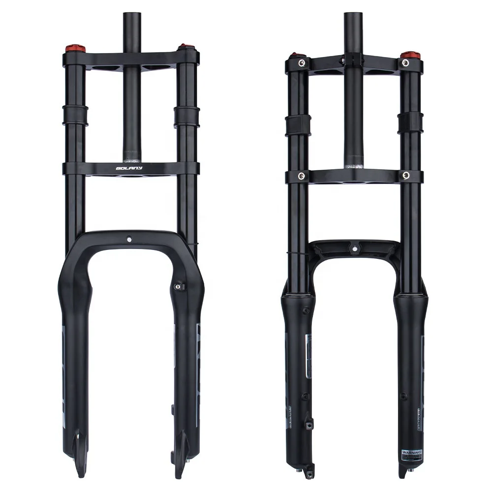 Double Shoulder Qr Beach Snow Bike Fork 26*4.0inch / 20*4.0 inch 130mm Travel Air Suspension MTB E-bike Front Fork