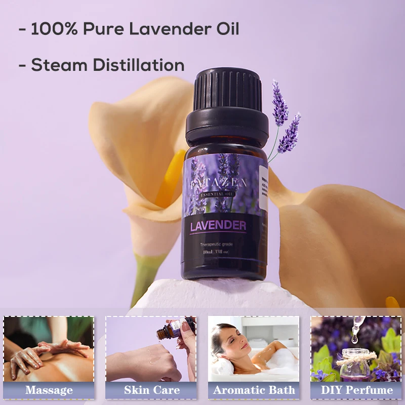FATAZEN Private Label Body Care Products Organic Vegan Skincare Essential Oil 100% Pure Natural Plant Lavender Body Massage Oil