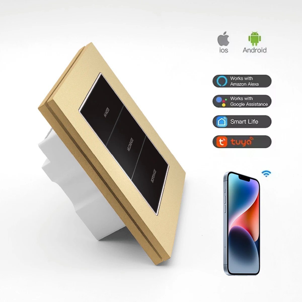 Новый дизайн, умные товары для дома, Великобритания, ЕС 86, на базе zigbee tuya, wifi контроллер, стеклянная панель для ПК, выключатели света smart