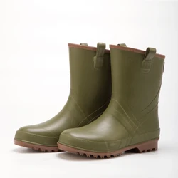 Fashionable Middle Length Waterproof Work Rain Safety Boot Sale