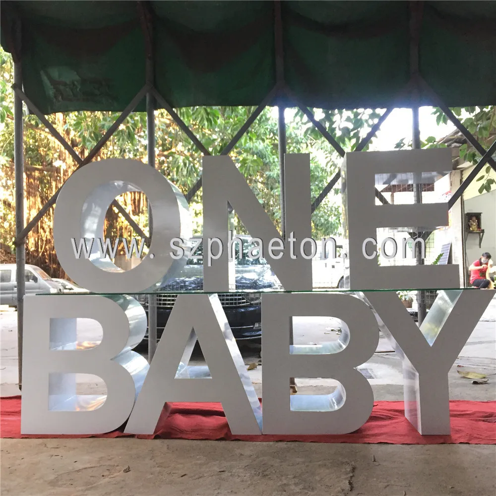 1 year old baby shower cake table ONE letter table dining tables for birthday party decorations / supplies