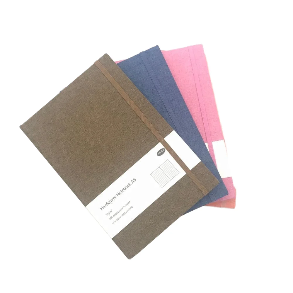 Wholesale  A5 PU Leather Sublimation Fabric Hardcover Planner Agenda Notebook Custom Logo School Gift Use