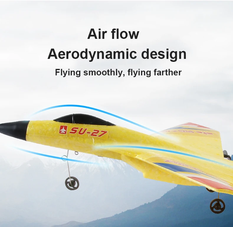 Hot EPP Su 27 Rc Airplane Aircraft Model Fighter Fixed-wing Glider Unbreakable Flying Toy Air Plane Anti-fall Electric EVA 100+