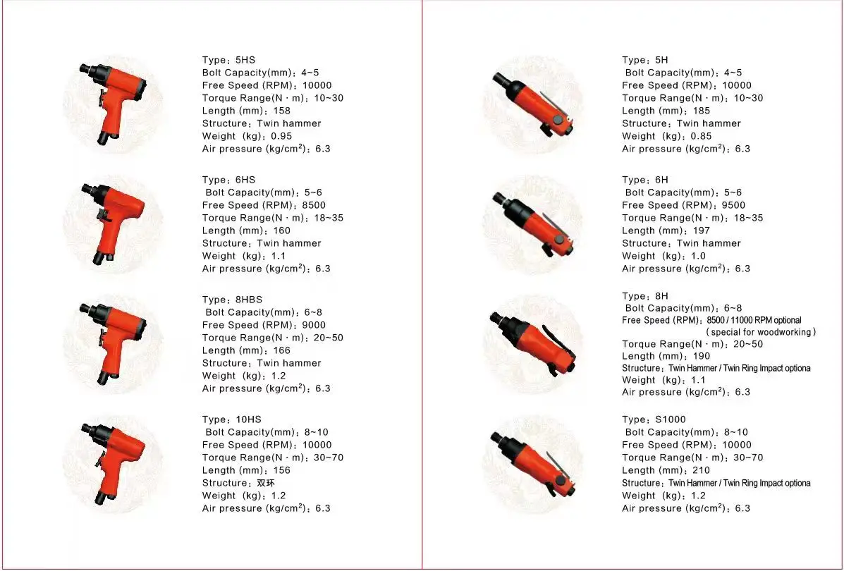 High Torque Speed Adjustable Air Screwdriver and Riveter Custom OEM Support with Air Hose