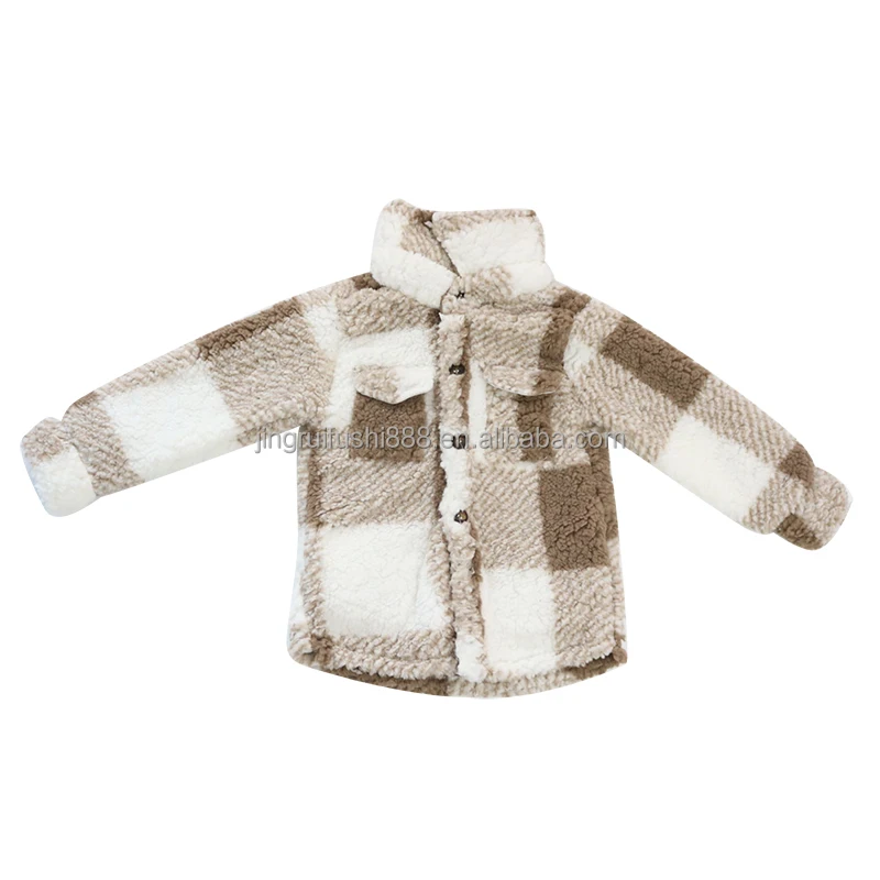 Full Children Toddlers Jackets Flannel Checkered Boy and Girls Autumn Winter Warm Coats Outerwear