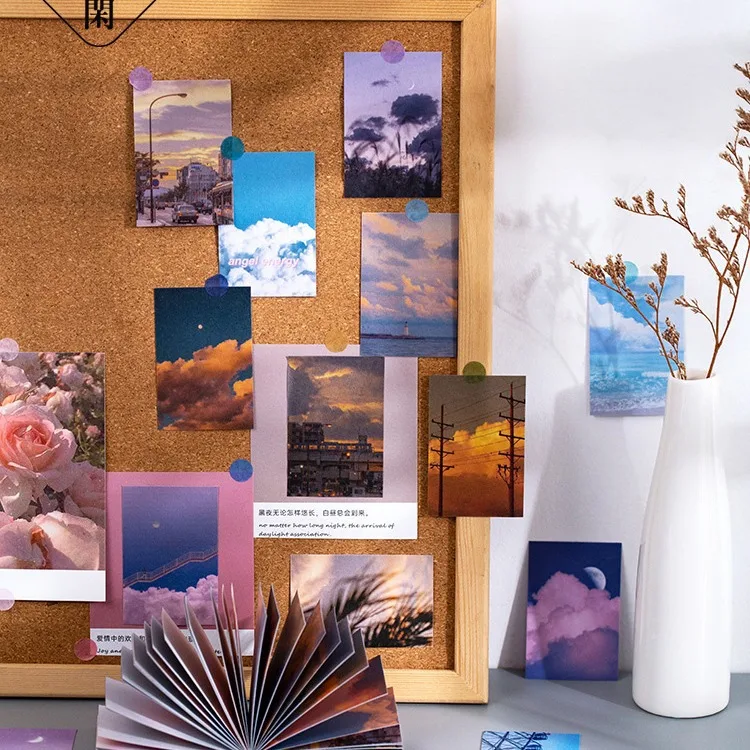 50 sheets each sticker book sky island series romantic scenery handbook material decoration 6 models