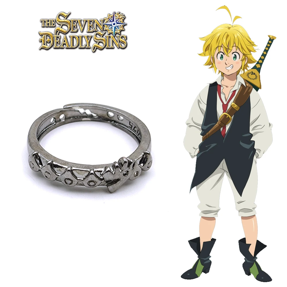 Аниме семь смертных грехов кольцо Meliodas Дракон грех гнева Косплей кольца для женщин и мужчин