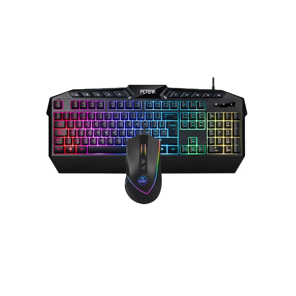 Светодиодная мембрана Rgb Usb подсветка ПК периферийная Механическая чувствительность Anti Ghost ноутбук стимпанк игровая клавиатура и мышь