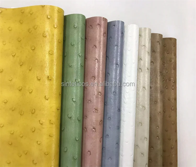 #5A2491, Ostrich Skin Grain For Handbag Shoes, Cotton Backing (PU Sinteticos, Cuero Sinteticos Para Bolsos)