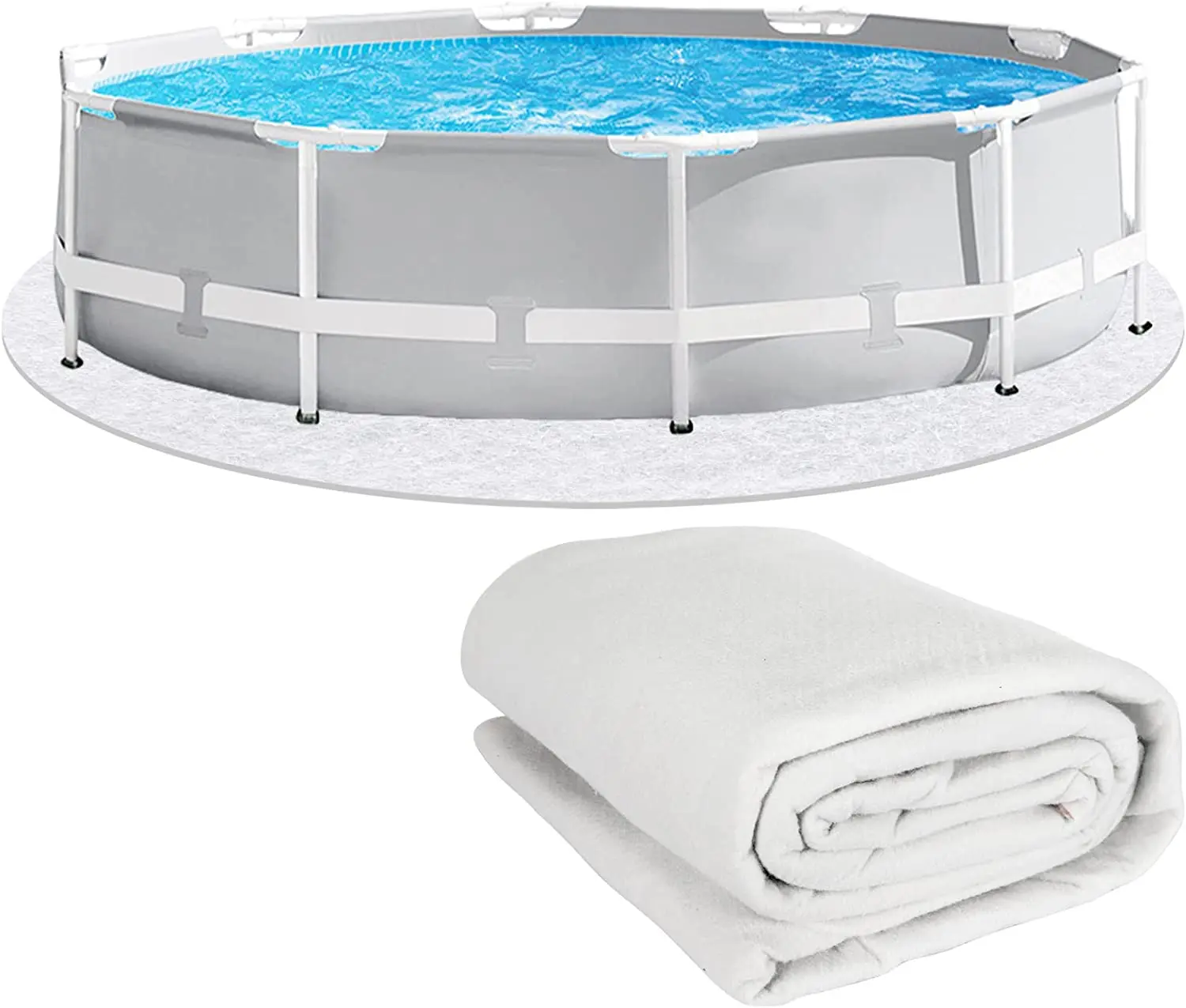 JM 200gr 15ft round shape Tappeto fondo piscine poolvlies Bottom protective square blanket