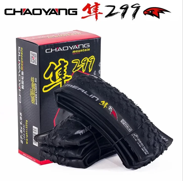 
Chaoyang Falcon 299 ultra light anti-thorn mountain bike outer tire Bicycle tire race folding tire 26/27.5/29*1.95 