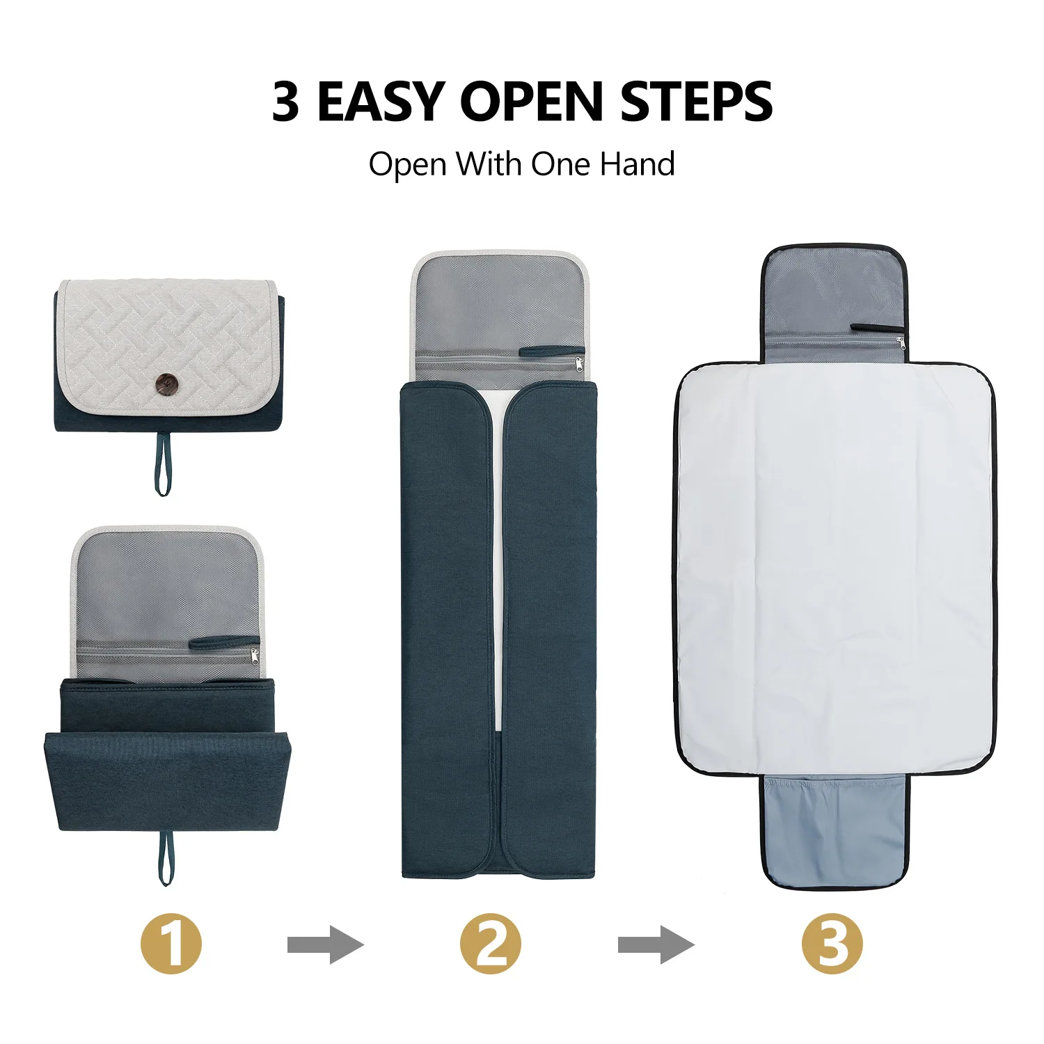 BSCI factory infant printed soft waterproof Foldable Travel soft padding mommy baby maternity mate diaper nappy changing pad