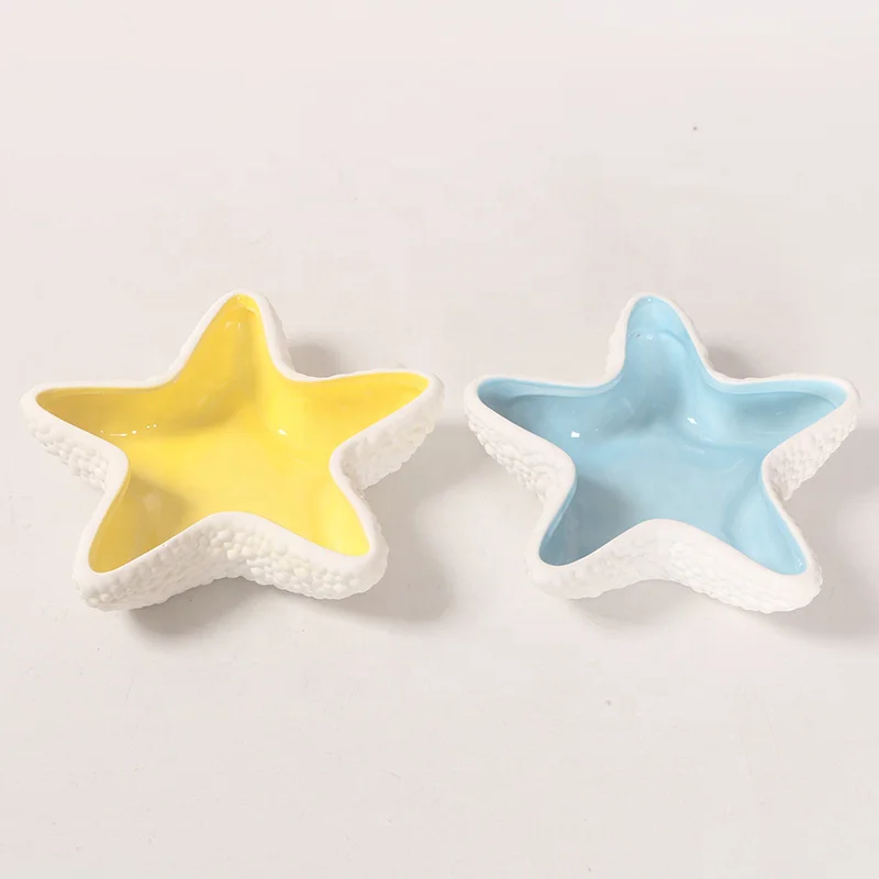 Ashtray fly-proof wind and dust proof aromatherapy candle ocean hydroponic flower pot  Nordic starfish ceramic decoration