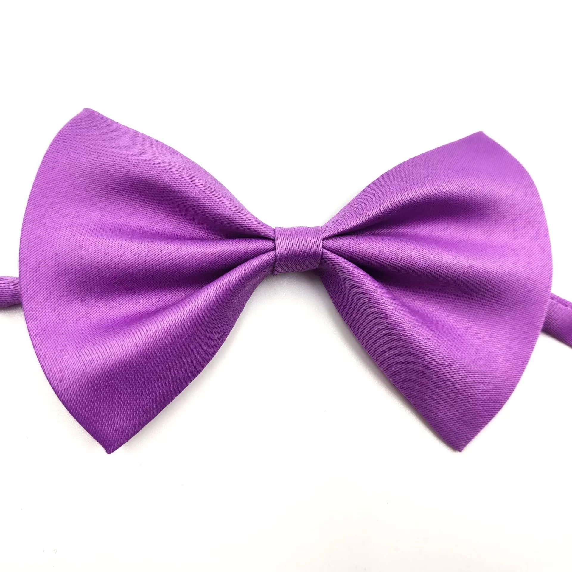 factory Classic Pre-Tied Solid Butterfly Bow Tie for dog Children Plain Style in Polyester Material