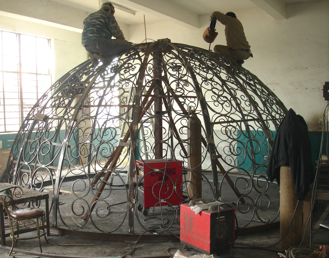 Cheap Price Custom Natural Stone Marble Outdoor Garden metal Gazebo