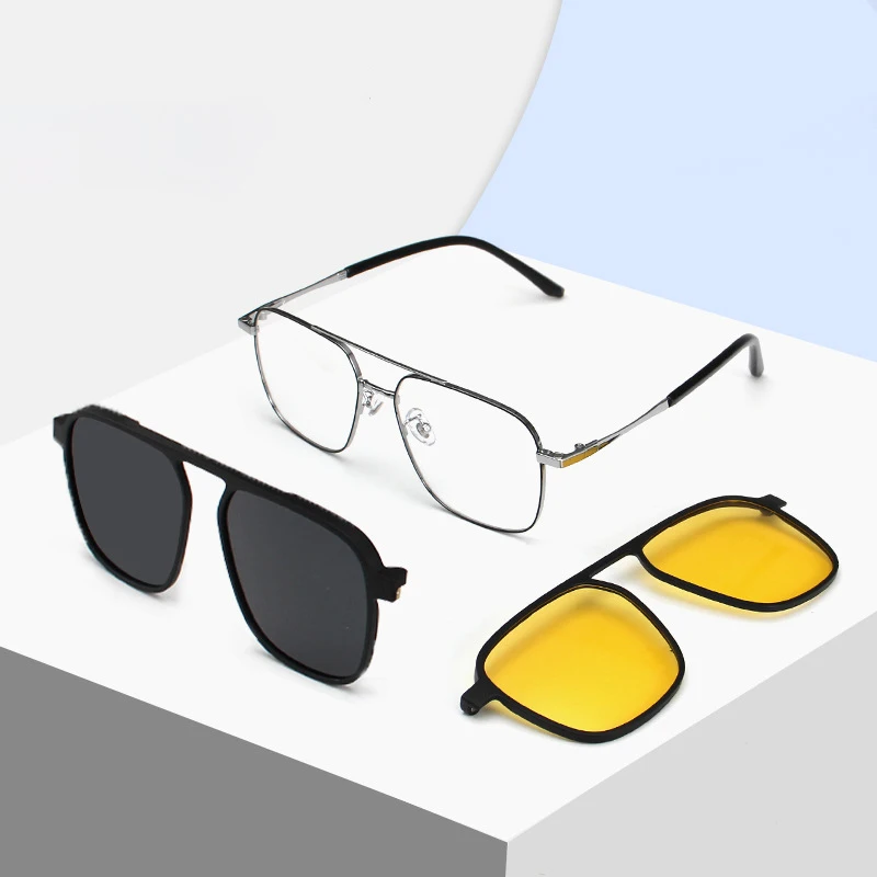 magnet clip on metal sunglasses polarized for men women