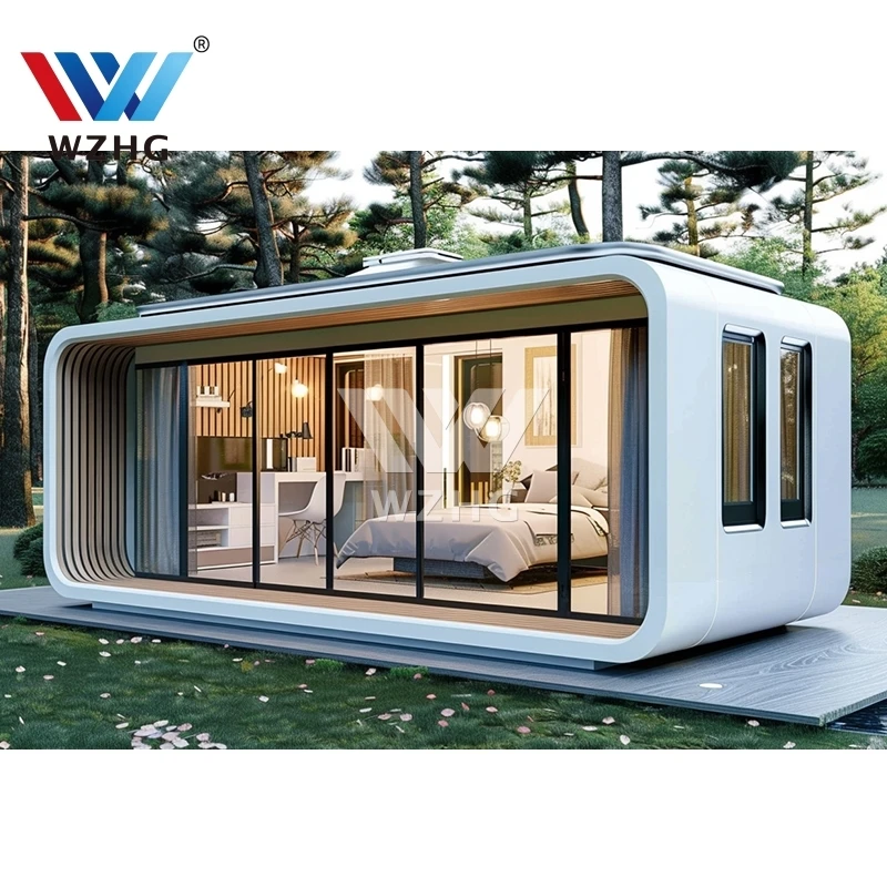 Steel frame apple cabin 20 40ft capsule container apple cabin with bathroom