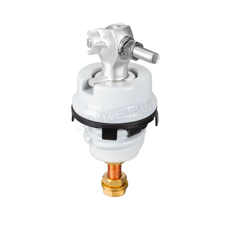 1.2KV 417A ANSI standard transformer insulator porcelain bushing with eyebolt brass terminal
