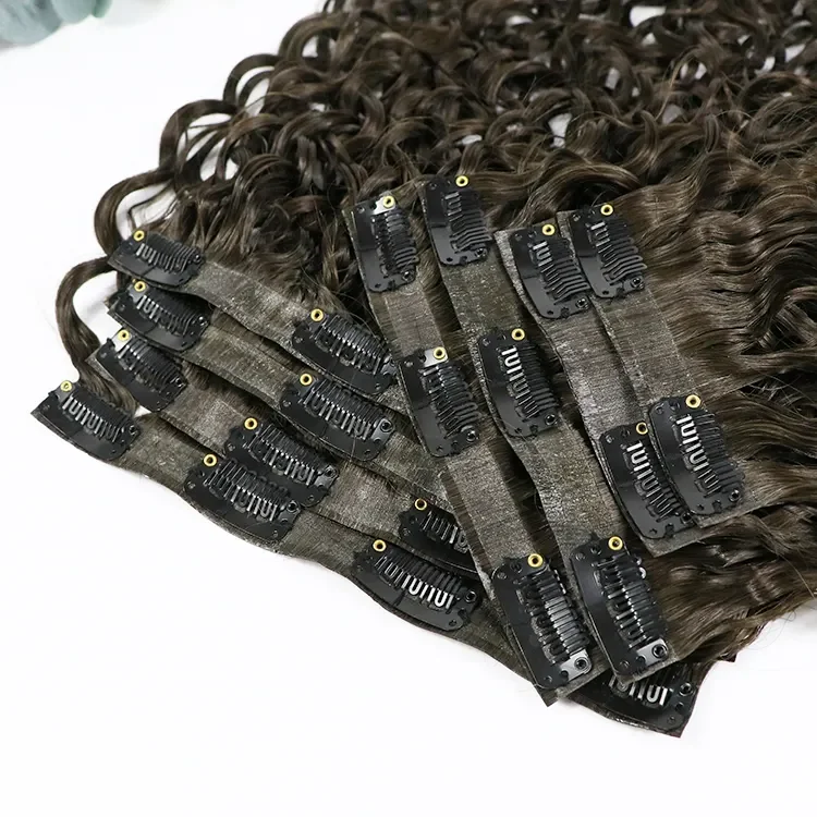 Wholesale Factory Supply Double Drawn 100% Raw Virgin Hair Kinky Curly Clip In Human Hair Extensions