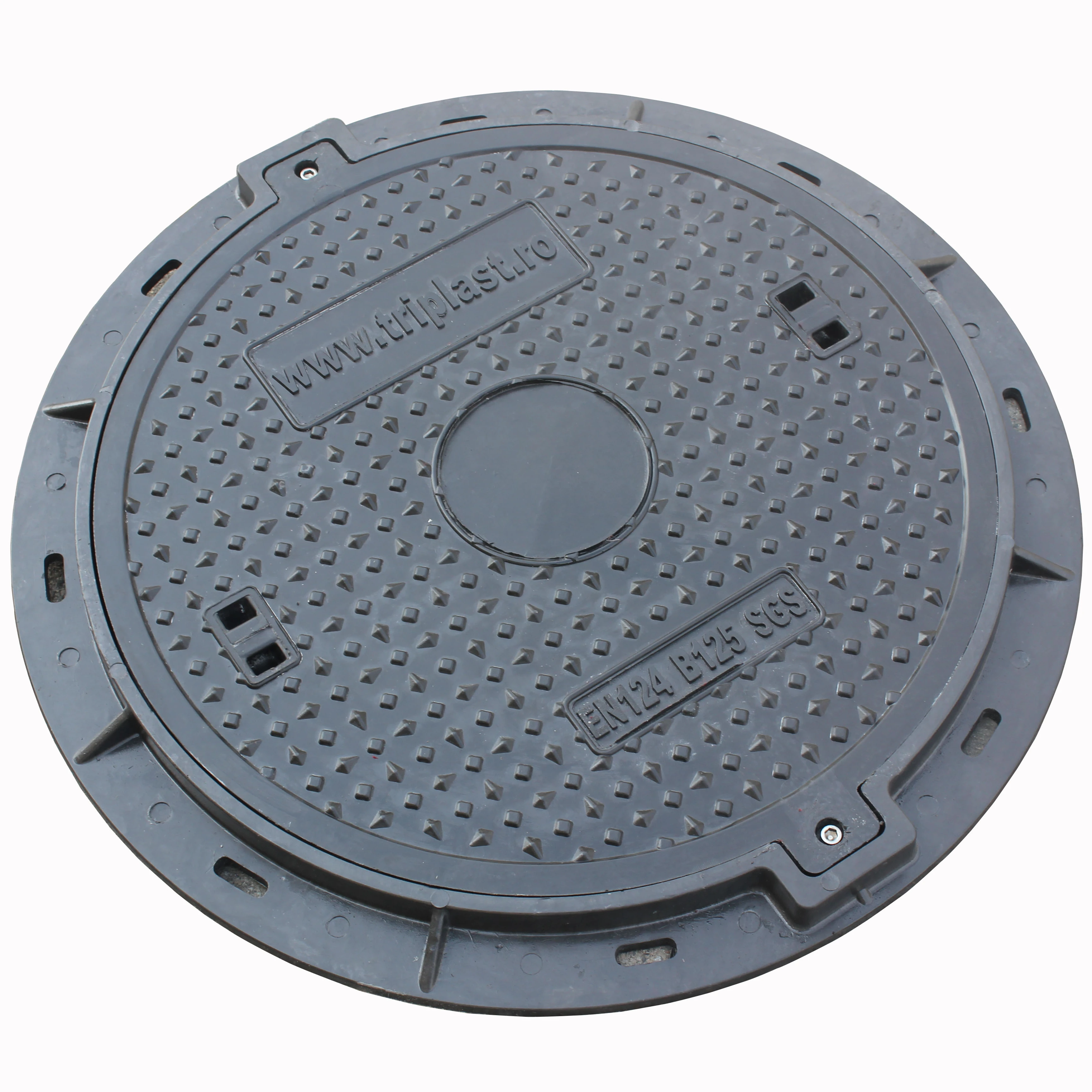 C250 EN124 GRP septic tank covers water tank well cover hinged SMC manhole cover with screw lock grp manhole lid