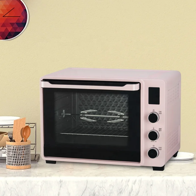 40L 2022 Pink fashion oven digital timer big electric oven