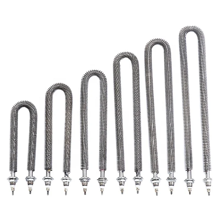 U W I Straight Type Stainless Steel Electric Air Duct Oven Tube Heater Finned Tubular Heater