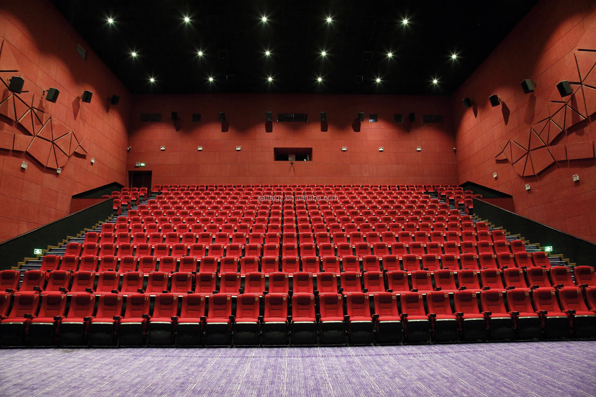 
Popular cinema seating chair movie theatre chair seating in colorful fabric and PU leather for home theatre government church 