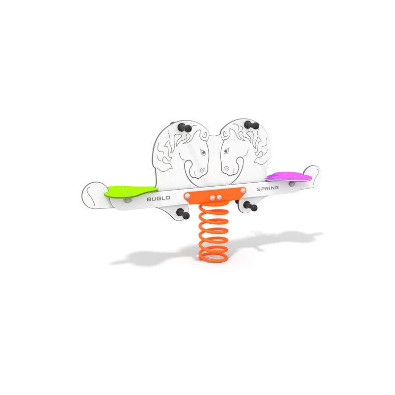 YY-QQB27 small kids slime game time outdoor playground kids rocking plastic horse balance children indoor HDPE seesaw